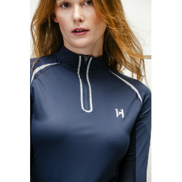 Polo 1/4 zip Horseware Stamina a maniche lunghe Marina Blu marino Polo 1/4 zip Horseware Stamina a maniche lunghe Marina Blu marino