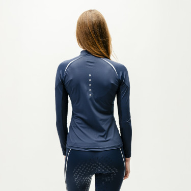 Polo 1/4 zip Horseware Stamina a maniche lunghe Marina Blu marino Polo 1/4 zip Horseware Stamina a maniche lunghe Marina Blu marino