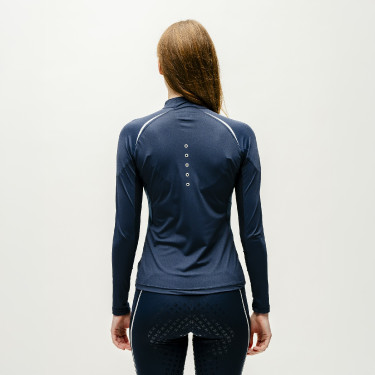 Polo 1/4 zip Horseware Stamina a maniche lunghe Marina Blu marino Polo 1/4 zip Horseware Stamina a maniche lunghe Marina Blu marino