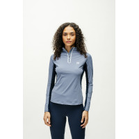 Polo 1/4 zip Horseware Stamina a maniche lunghe Blu Polo 1/4 zip Horseware Stamina a maniche lunghe Blu