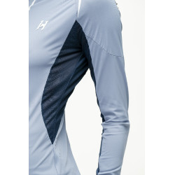 Polo 1/4 zip Horseware Stamina a maniche lunghe Blu Polo 1/4 zip Horseware Stamina a maniche lunghe Blu