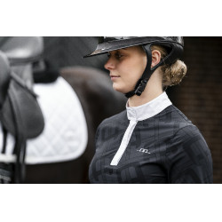 Polo da concorso Horseware AA Alcina a maniche lunghe Carbone di legna Grigio