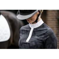 Polo da concorso Horseware AA Alcina a maniche lunghe Carbone di legna Grigio Polo da concorso Horseware AA Alcina a maniche lunghe Carbone di legna Grigio