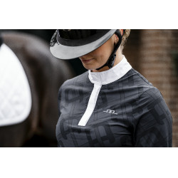 Polo da concorso Horseware AA Alcina a maniche lunghe Carbone di legna Grigio