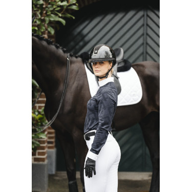 Polo da concorso Horseware AA Alcina a maniche lunghe Carbone di legna Grigio