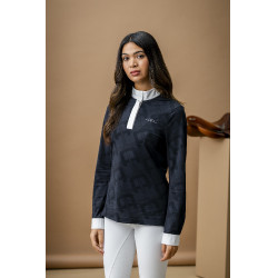 Polo da concorso Horseware AA Alcina a maniche lunghe Carbone di legna Grigio