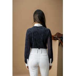 Polo da concorso Horseware AA Alcina a maniche lunghe Carbone di legna Grigio