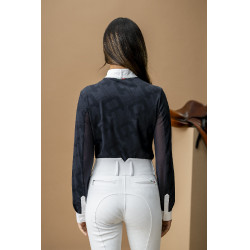 Polo da concorso Horseware AA Alcina a maniche lunghe Carbone di legna Grigio