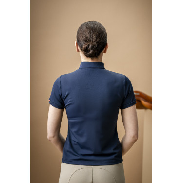 Polo Horseware AA Tech Quarter Gia Marina Blu marino