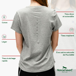 T-shirt Horseware Active Grigio T-shirt Horseware Active Grigio