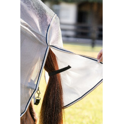 Camicia anti-mosche Horseware Rambo Protector Integrata Argento / blu navy Camicia anti-mosche Horseware Rambo Protector Integrata Argento / blu navy