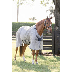 Camicia anti-mosche Horseware Rambo Protector Fieldsafe Argento / blu navy Camicia anti-mosche Horseware Rambo Protector Fieldsafe Argento / blu navy