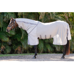 Copricollo anti-mosche Amigo Horseware Bug Buster Argento / grigio titanio / argento