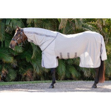 Copricollo anti-mosche Amigo Horseware Bug Buster Argento / grigio titanio / argento