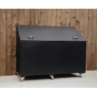 Contenitore per alimenti in alluminio Grooming Deluxe by Kentucky con ruote Nero