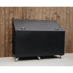 Contenitore per alimenti in alluminio Grooming Deluxe by Kentucky con ruote Nero