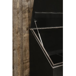 Contenitore per alimenti in alluminio Grooming Deluxe by Kentucky con ruote Nero