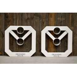 Cavaletti in alluminio Square Grooming Deluxe by Kentucky in confezione da 2 Bianco