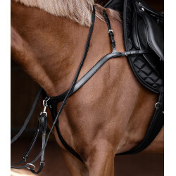 Pettorale Waldhausen X-Line con ponte lungo Nero