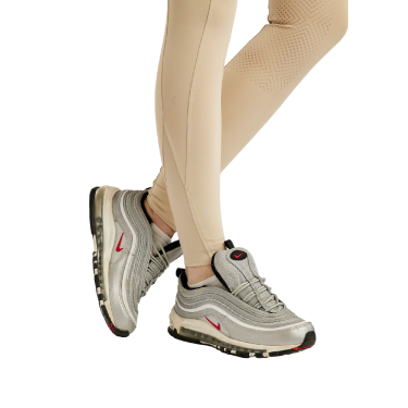 Leggings Montar MoZuna Refined con pince e cristalli gun metal full grip da donna Grigio chiaro