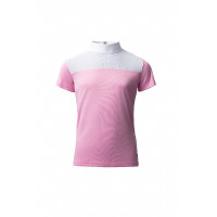Polo da concorso Horze Kaya bambino con strass Begonia rosa Polo da concorso Horze Kaya bambino con strass Begonia rosa