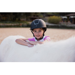 Polo da concorso Horze Kaya bambino con strass Begonia rosa