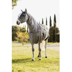 Maschera antimosche Eczema Horze Mountain Essence UV Grigio chiaro