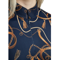 Polo a maniche corte Montar stampato Haily Bridle donna Marina Blu marino