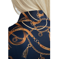 Polo a maniche corte Montar stampato Haily Bridle donna Marina Blu marino