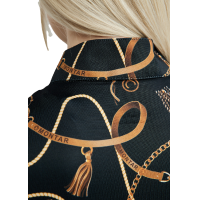 Polo a maniche corte Montar stampato Haily Bridle donna Nero