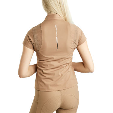 Polo da allenamento Montar MoStar maniche corte inserti in mesh donna Polo da allenamento Montar MoStar maniche corte inserti in mesh donna