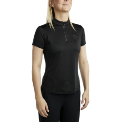 Polo a maniche corte Montar MoBlair con cristalli gun metal Junior