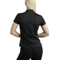 Polo a maniche corte Montar MoBlair con cristalli gun metal Junior Nero Polo a maniche corte Montar MoBlair con cristalli gun metal Junior Nero