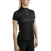 T-shirt da allenamento Montar MoBriella Junior con cristalli gun metal