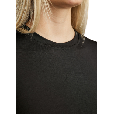 T-shirt in maglia a maniche corte Montar MoStella con logo inciso al laser da donna Nero T-shirt in maglia a maniche corte Montar MoStella con logo inciso al laser da donna Nero
