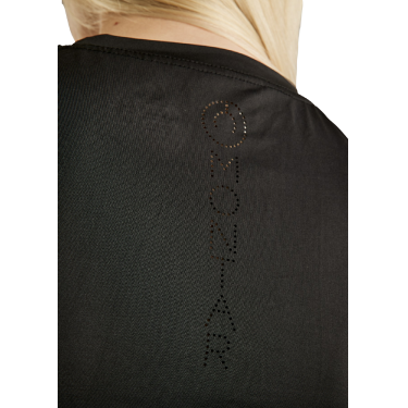 T-shirt in maglia a maniche corte Montar MoStella con logo inciso al laser da donna Nero T-shirt in maglia a maniche corte Montar MoStella con logo inciso al laser da donna Nero