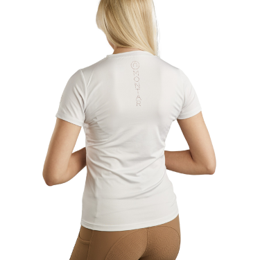 T-shirt in maglia a maniche corte Montar MoStella con logo inciso al laser da donna T-shirt in maglia a maniche corte Montar MoStella con logo inciso al laser da donna