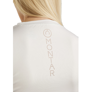 T-shirt in maglia a maniche corte Montar MoStella con logo inciso al laser da donna T-shirt in maglia a maniche corte Montar MoStella con logo inciso al laser da donna