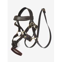 Testiera con capezzina incrociata LeMieux Toy Pony Marrone