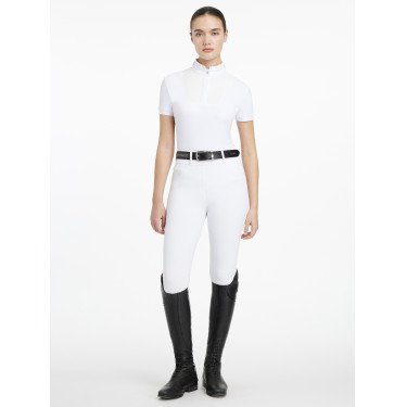 Camicia da concorso LeMieux plissettata Sophia maniche corte Bianco Camicia da concorso LeMieux plissettata Sophia maniche corte Bianco