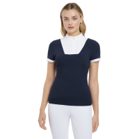 Camicia da concorso LeMieux Sophia maniche corte Marina Blu marino