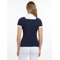 Camicia da concorso LeMieux Sophia maniche corte Marina Blu marino