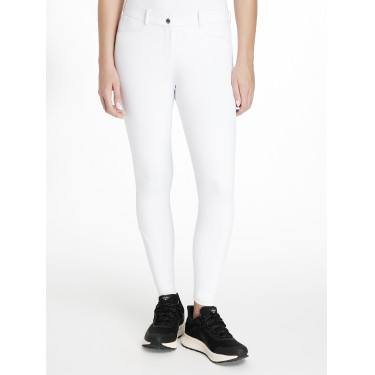 Pantalon d'équitation à basanes silicone Imogen Bianco