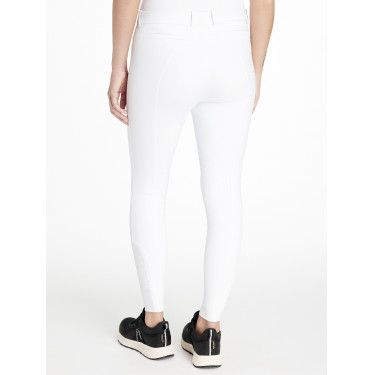 Pantalon d'équitation à basanes silicone Imogen Bianco