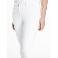 Pantalon d'équitation à basanes silicone Imogen Bianco