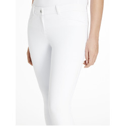 Pantalon d'équitation à basanes silicone Imogen Bianco
