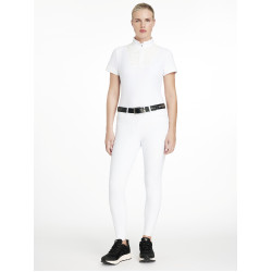 Pantalon d'équitation à basanes silicone Imogen Bianco