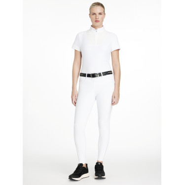 Pantalon d'équitation à basanes silicone Imogen Bianco