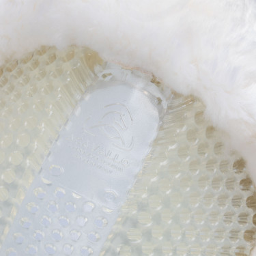 Ammortizzatore in gel e montone rialzato posteriore Acavallo Trasparente / montone bianco Ammortizzatore in gel e montone rialzato posteriore Acavallo Trasparente / montone bianco