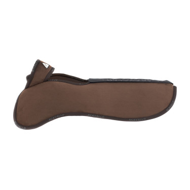 Ammortizzatore con tasche configurabili e rialzo anteriore e posteriore Piuma WFS in suede Acavallo Marrone